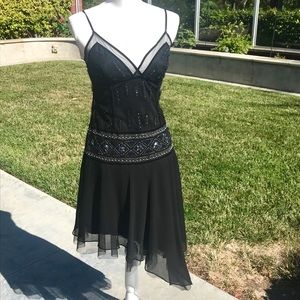 BCBGMAXAZRIA Black Asymmetrical cocktail dress LBD